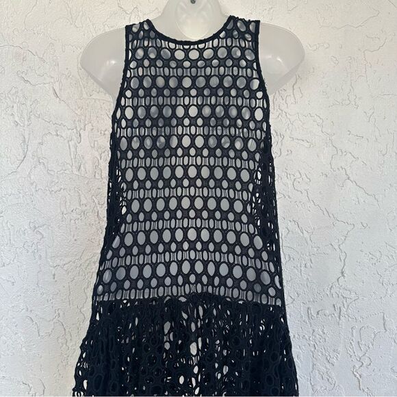 ALEXIS Sweater Cardigan Women XS Crotchet Open Knit Boho Festival Victorian - Picture 5 of 8